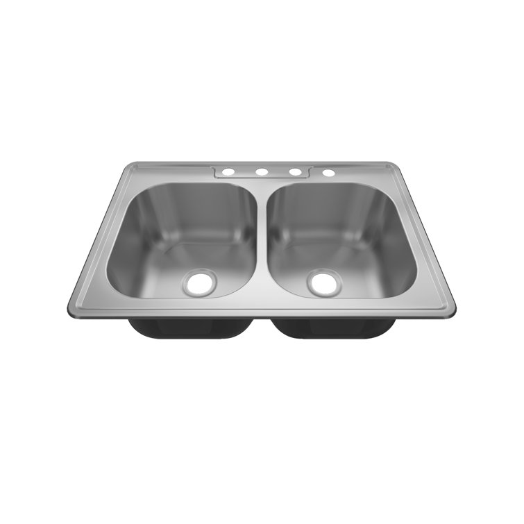 Sinber 32" Stainless Steel Double Bowl Kitchen Sink