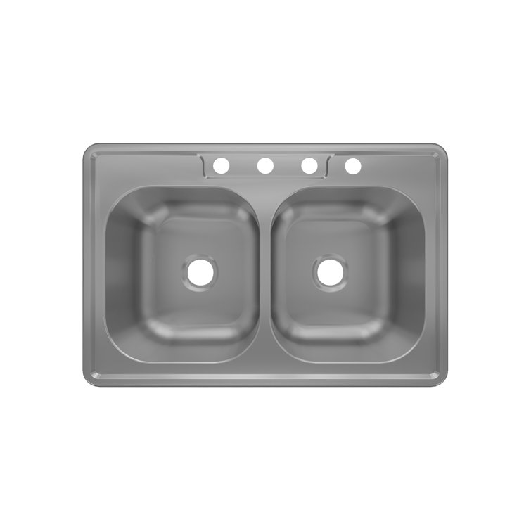 Sinber 32" Stainless Steel Double Bowl Kitchen Sink