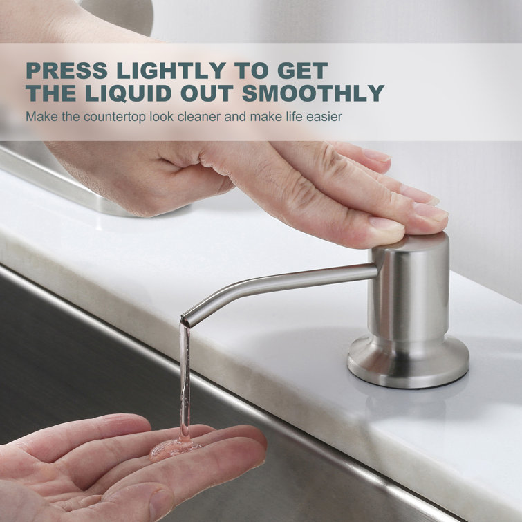 Brushed Nickel Pull-Down Kitchen Faucet with Soap Dispenser