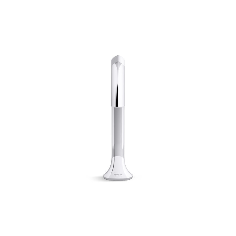 Midcentury Polished Chrome Cane Design Deck-Mount Bathroom Faucet