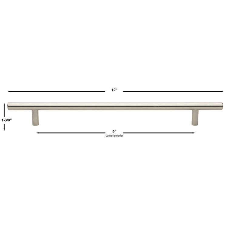 Satin Gold 9" Modern Bar Pull with Mounting Hardware
