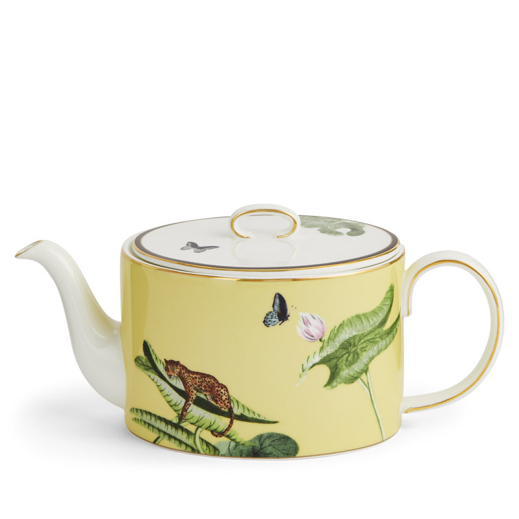 Wonderlust Yellow Floral Fine Bone China Teapot