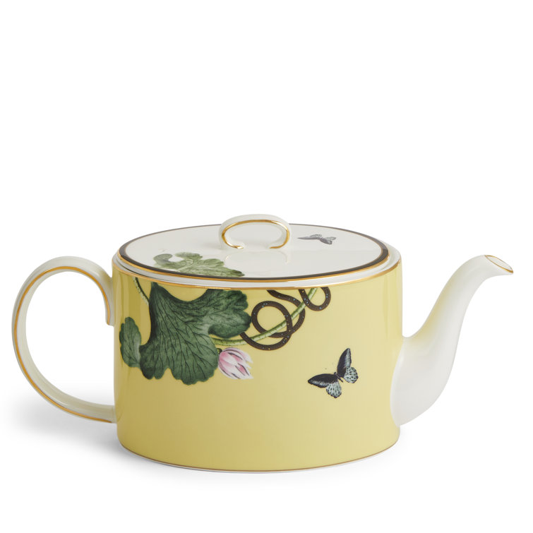 Wonderlust Yellow Floral Fine Bone China Teapot