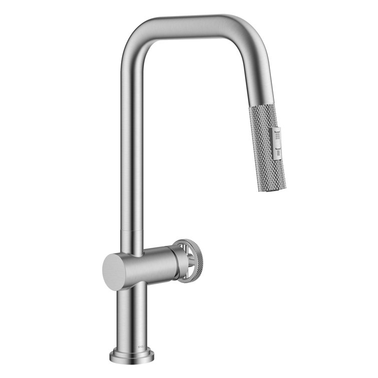 Stainless Steel Industrial Pull-Down Kitchen Faucet with Spray