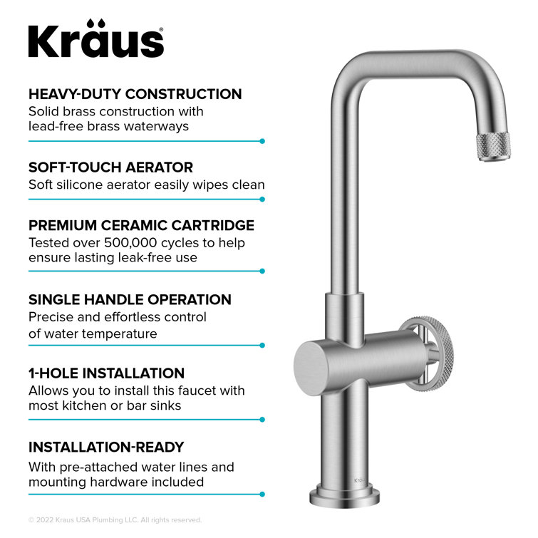 Urbix Industrial Stainless Steel Single Handle Bar Faucet