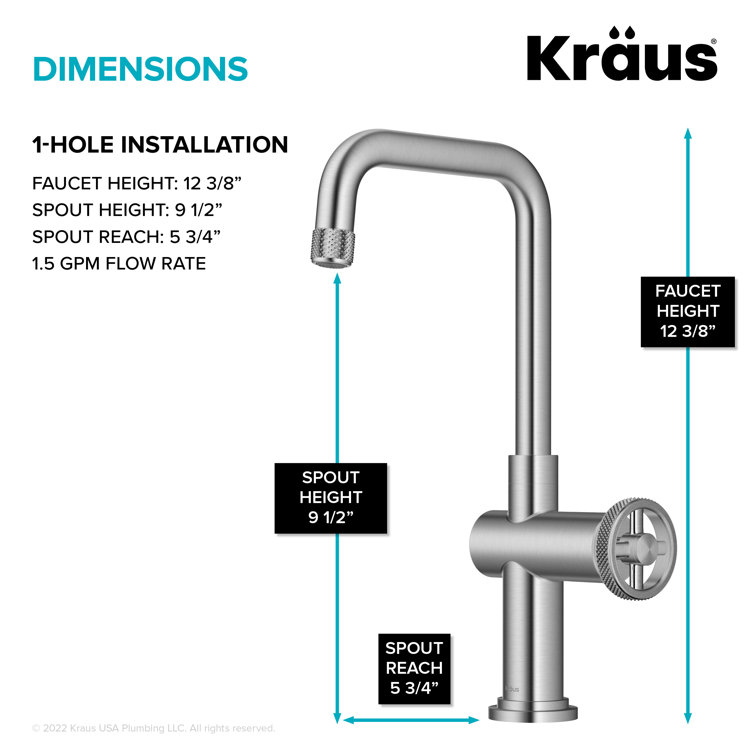 Urbix Industrial Stainless Steel Single Handle Bar Faucet