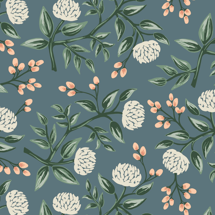 Emerald Peonies Linen Blend Traditional Armchair