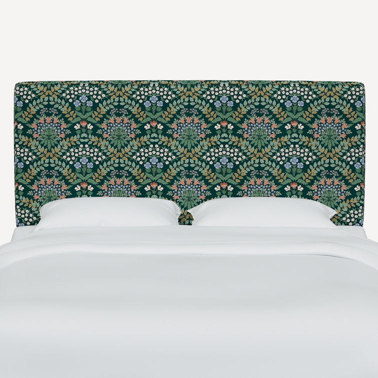 Twin Green Bramble Upholstered Panel Headboard