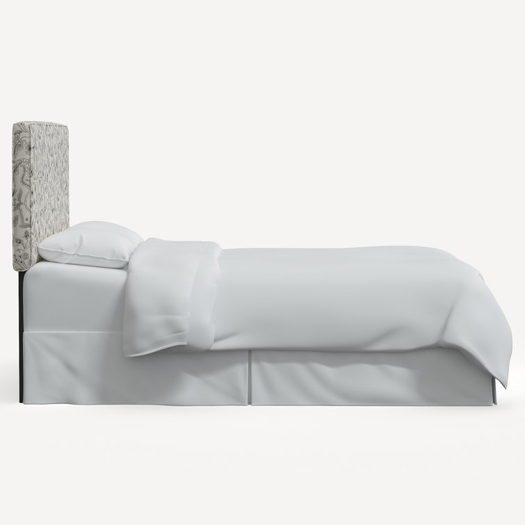 Queen Cream Aviary Linen Blend Upholstered Panel Bed