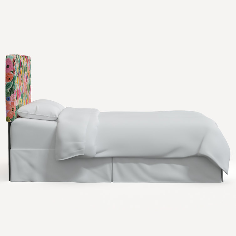 Twin Pink Linen Blend Upholstered Panel Headboard