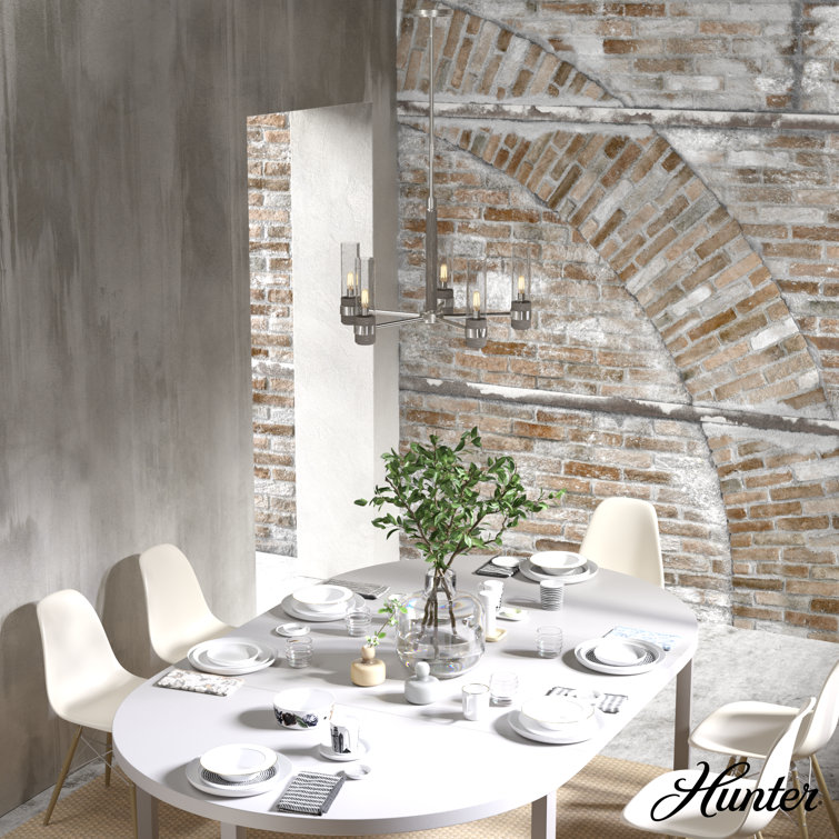 River Mill Brushed Nickel 5-Light Candle Chandelier