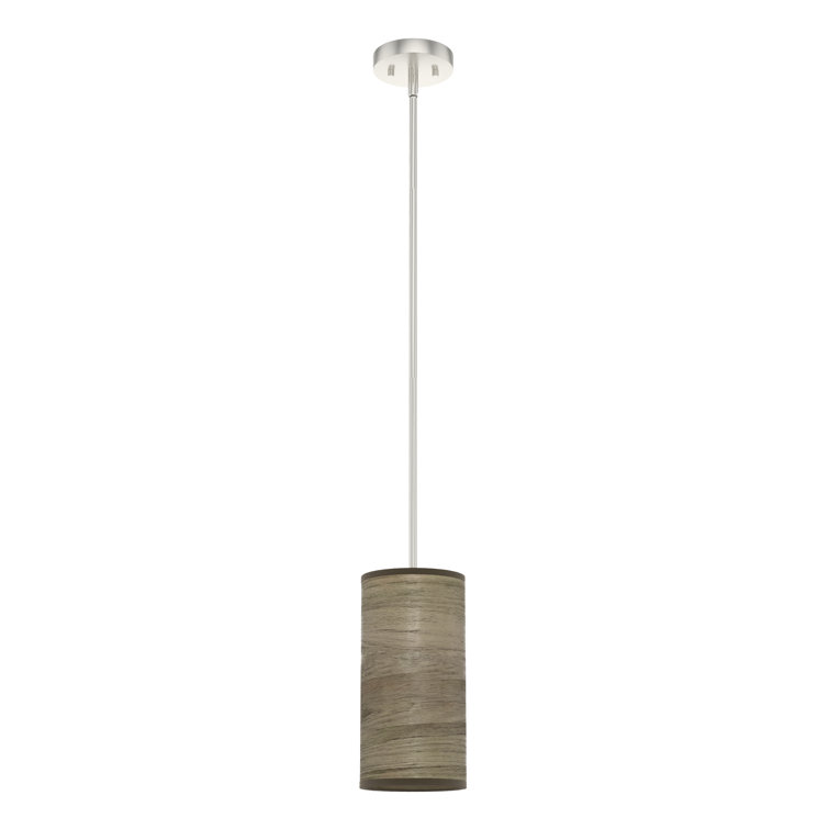 Warm Grey Oak and Brushed Nickel Mini Pendant Light