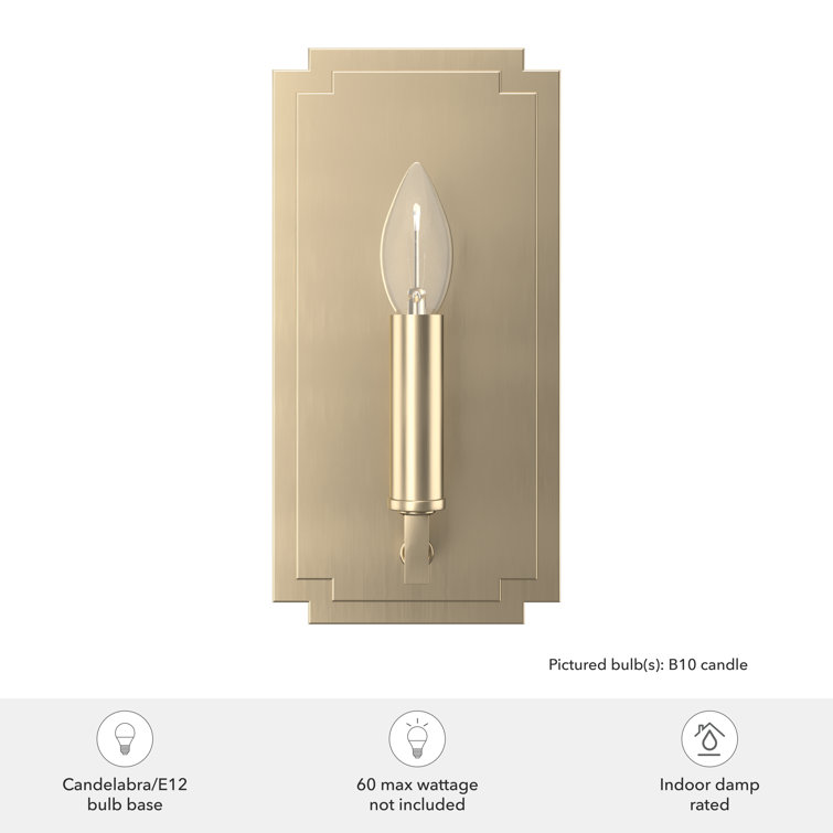 Alturas Gold Zoanne 1-Light Dimmable Geometric Wall Sconce