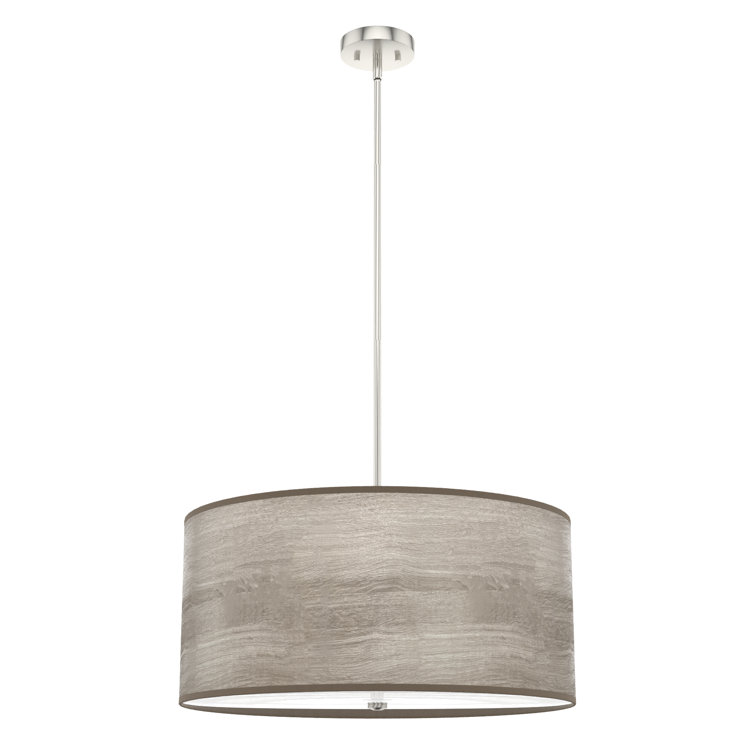 Solhaven 24'' Light Gray Oak & Brushed Nickel Modern Pendant Light