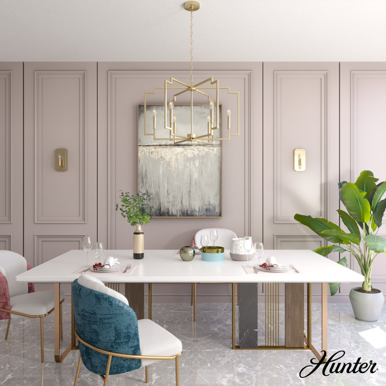 Zoanne 6-Light Nickel Geometric Chandelier