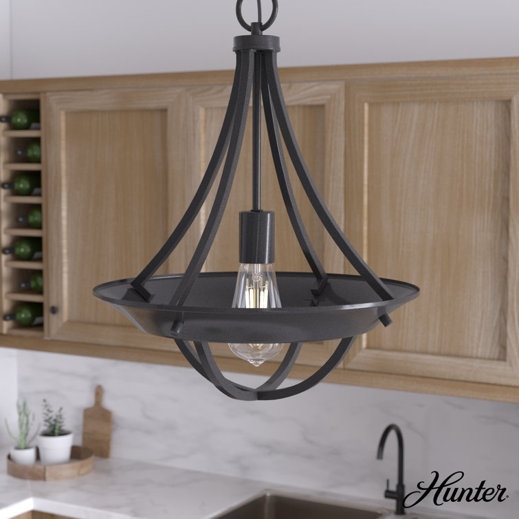 Noble Bronze Mountain Modern 14" Pendant Light with Glass Accents
