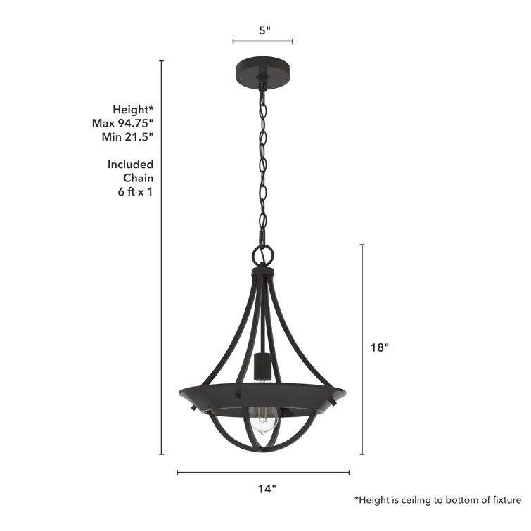 Noble Bronze Mountain Modern 14" Pendant Light with Glass Accents