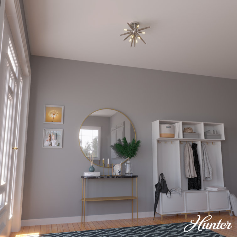 Jupiter Star Brushed Nickel 8-Light Modern Semi-Flush Ceiling Fixture