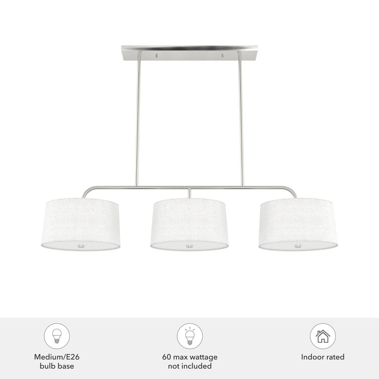Cottage Hill Brushed Nickel 6-Light Kitchen Island Chandelier
