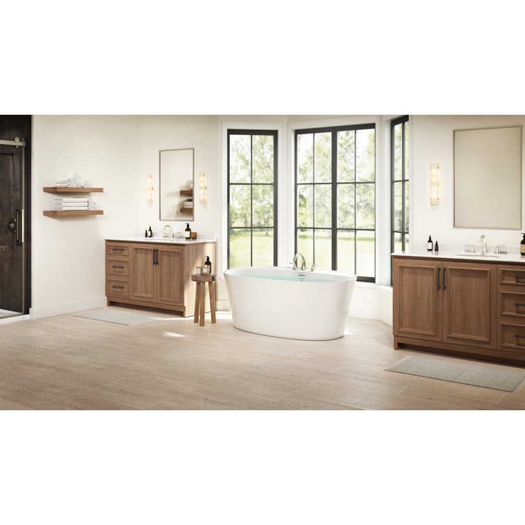 Amalia 67" White Freestanding Acrylic Soaking Tub