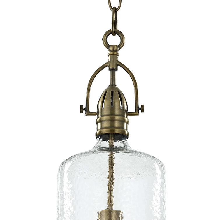 Mini Brass and Glass Jar Pendant Light