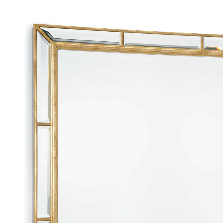 Elegant Gold Leaf Beveled 29"x41" Rectangular Wall Mirror