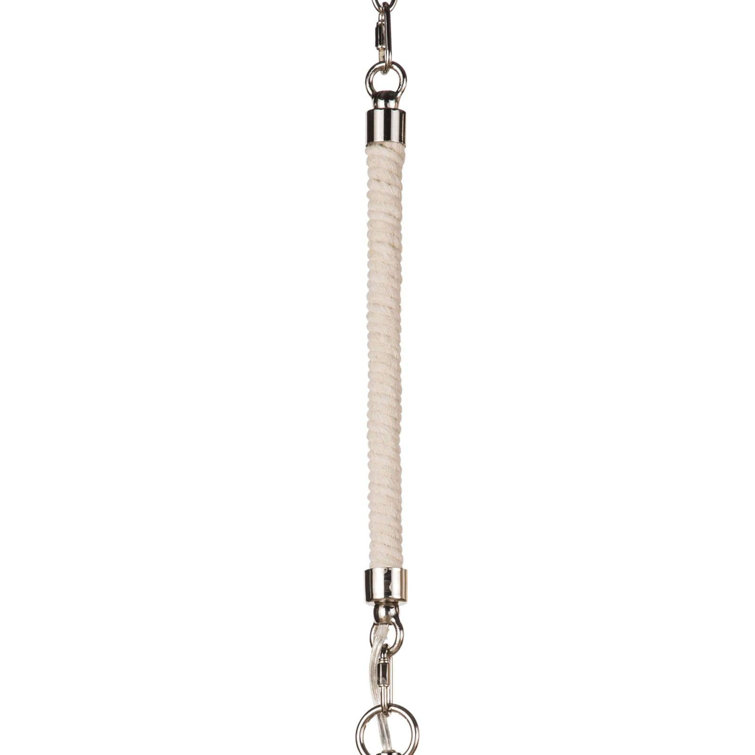 Raindrop Glass & Polished Nickel 4-Light Coastal Pendant
