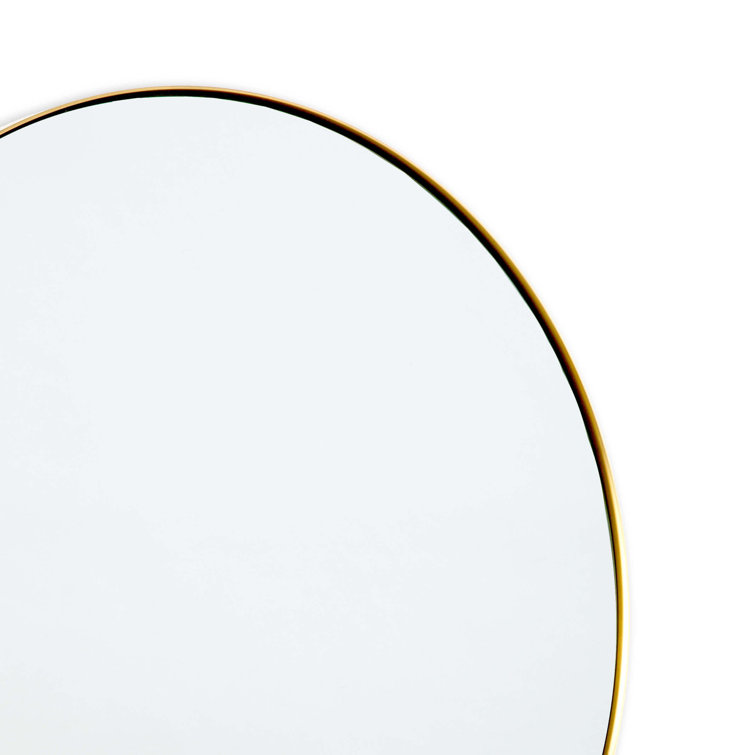 Round Natural Brass Stainless Steel Wall Mirror