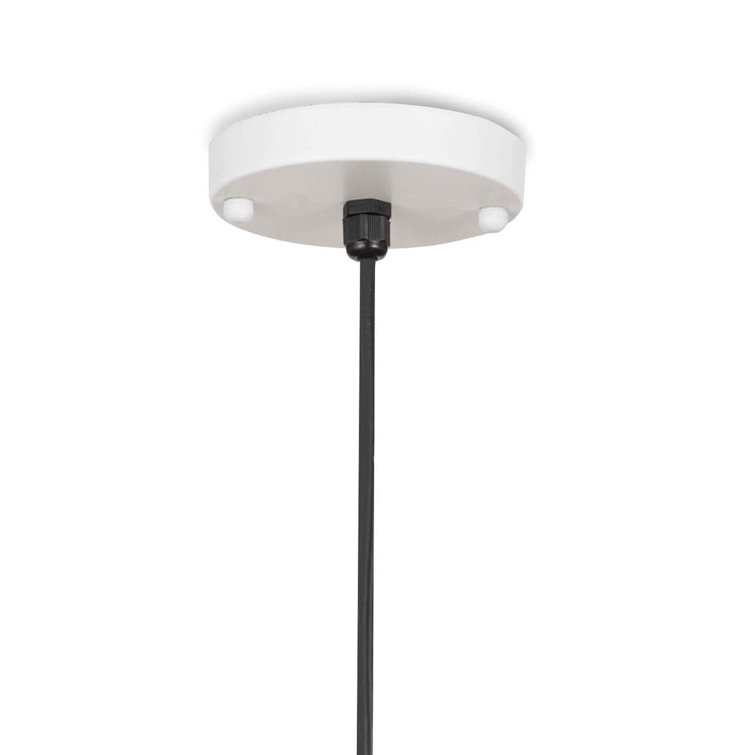 Large White and Gold Bowl Pendant Light