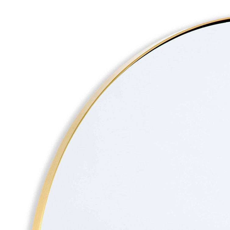 Round Natural Brass Stainless Steel Wall Mirror