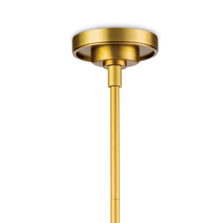 Elegance in Illumination: 3-Light Natural Brass Globe Pendant