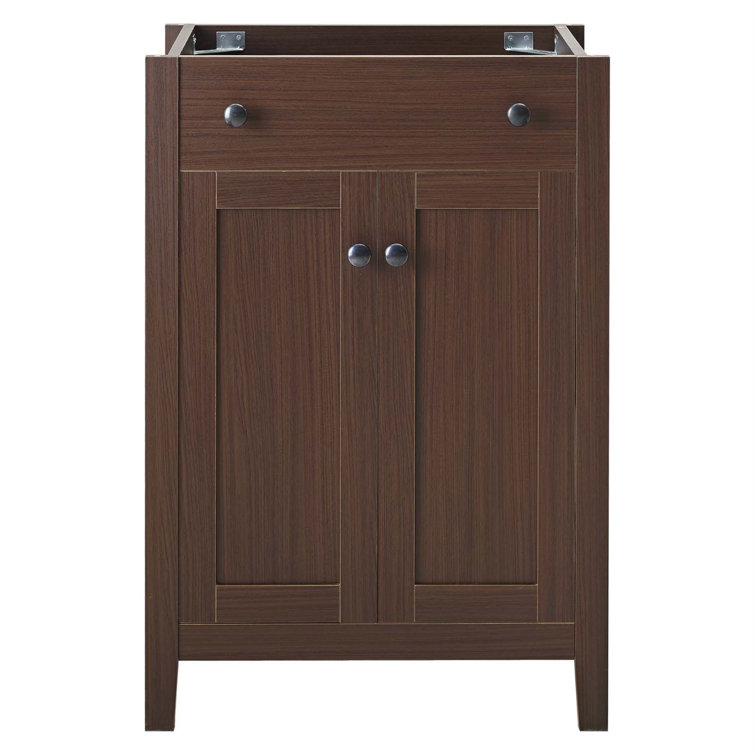 Nantucket 24" Walnut Wood Freestanding Bathroom Vanity Base