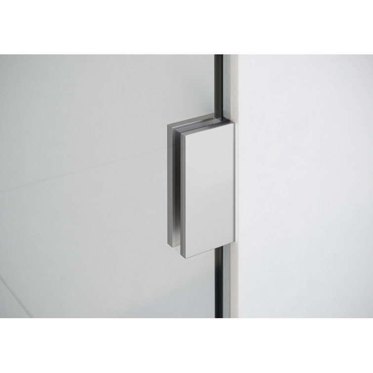 Halo 48.5" x 58.25" Frameless Glass Bathtub Door with Brushed Nickel Hinges