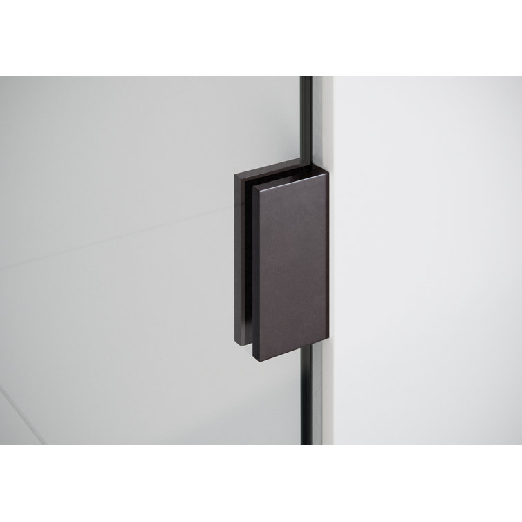 Vela 34" x 58.25" Frameless Glass Bath Panel with Oil Rubbed Bronze Finish