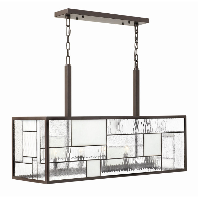 Mondrian Buckeye Bronze 5-Light Craftsman Kitchen Island Pendant