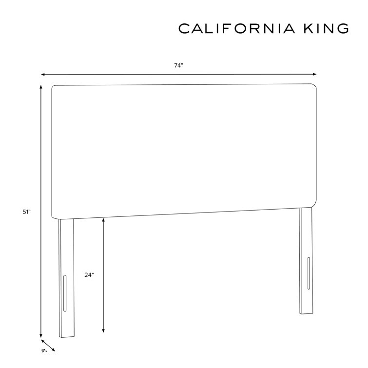California King Black and Cream Upholstered Panel Bed