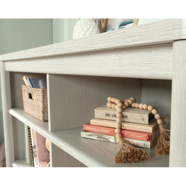 Adjustable Glacier Oak Cubby Storage Bookcase