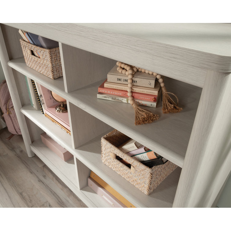 Adjustable Glacier Oak Cubby Storage Bookcase