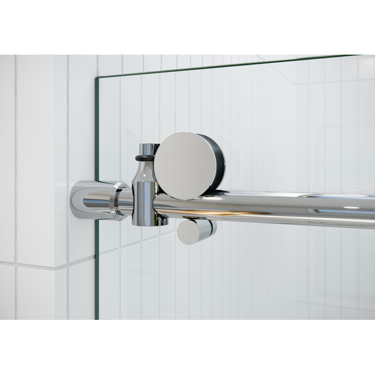 Nova 78" Frameless Sliding Glass Shower Enclosure with Polished Chrome Finish