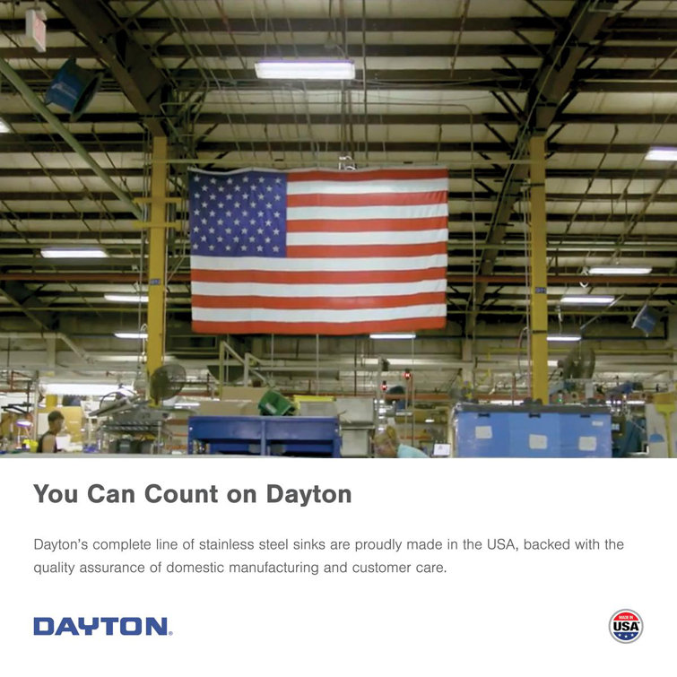 Dayton 25" Stainless Steel Single Bowl Drop-In Sink