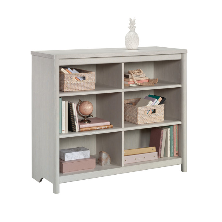 Adjustable Glacier Oak Cubby Storage Bookcase