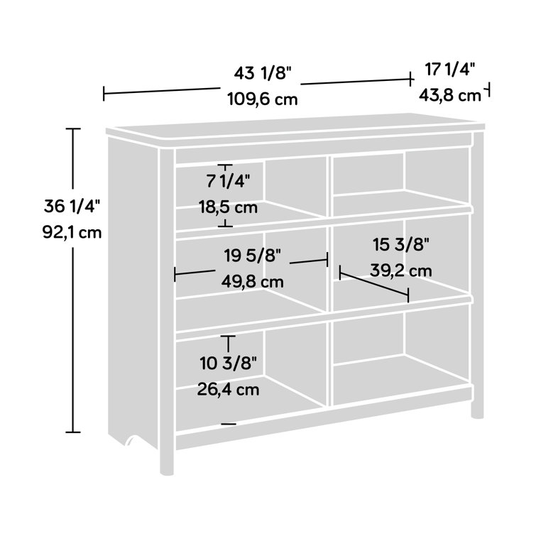 Denim Oak Adjustable Cubby Storage Bookshelf