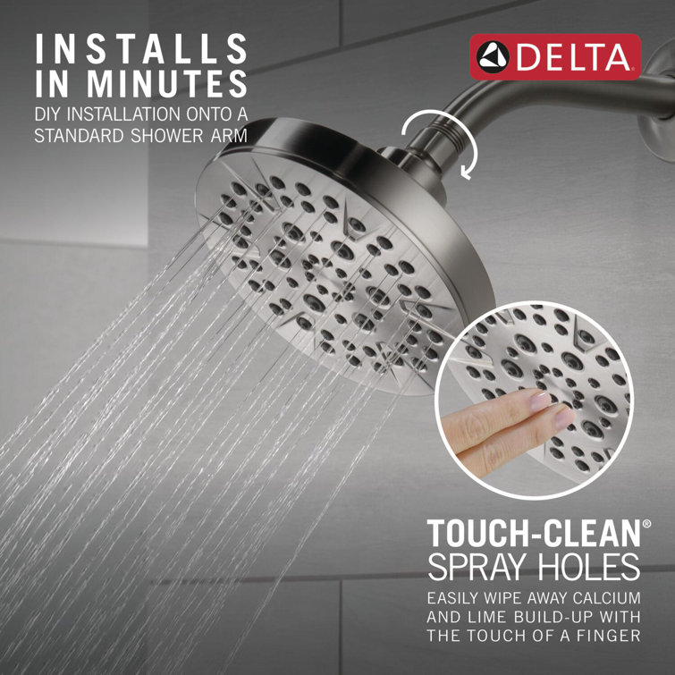 Brushed Nickel Multi-Function Wall Mounted Shower Head