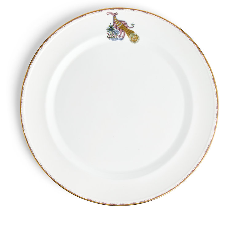 Mythical Creatures 12.3" White Porcelain Serving Platter