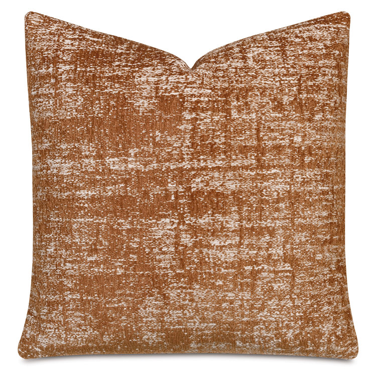 Briget Rust Square Acrylic Viscose Polyester Pillow Cover & Insert