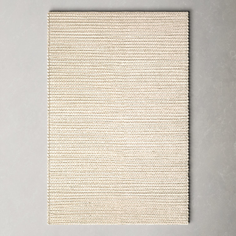 Ithaca Cream Braided Wool and Viscose 8' x 10' Rug