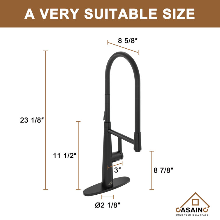 Matte Black Fireclay Farmhouse Kitchen Sink with Faucet