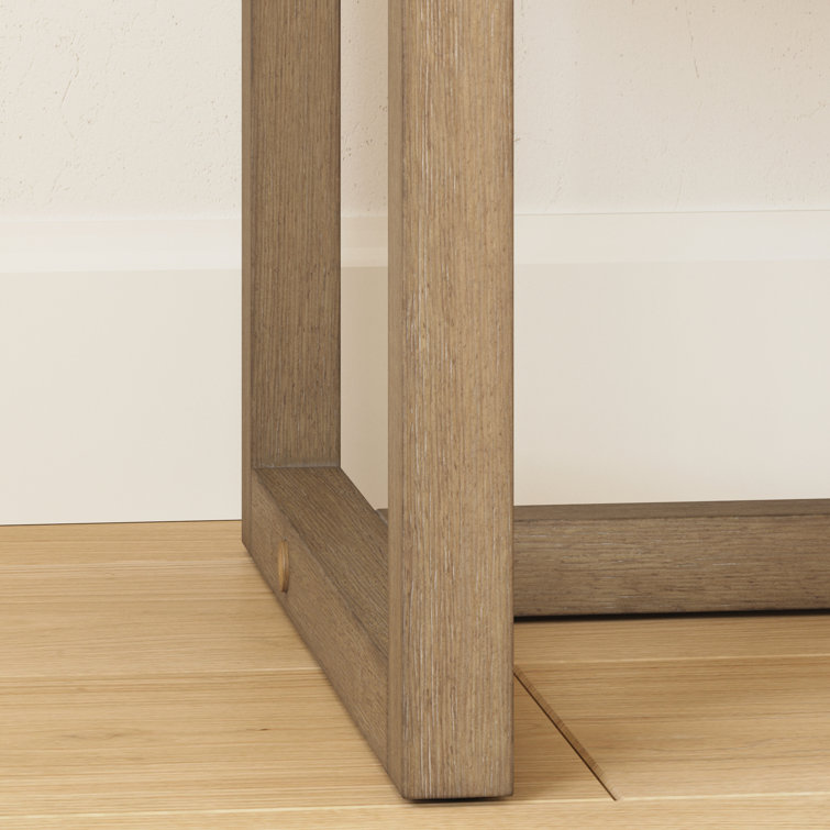 Luke Light Brown Wood Nightstand with Drawer and Open Cubby