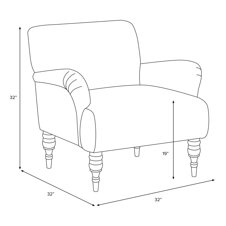 Handcrafted Linen Blend Traditional Accent Chair
