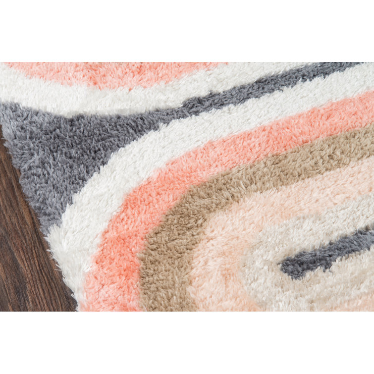 Pastel Prism Hand-Tufted Shag Rug 5' x 7', Stain-Resistant